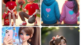Stylish Girls DP with Name 💖 | Islamic Cartoon DPz for WhatsApp & Instagram | Cute Doll Profile Pics screenshot 4