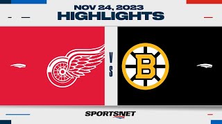 NHL Highlights | Red Wings vs. Bruins - November 24, 2023