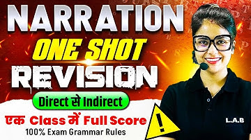 Narration in English Grammar One Shot | SSC CGL, CHSL, MTS, Steno English by Barkha Mam | SSC LAB
