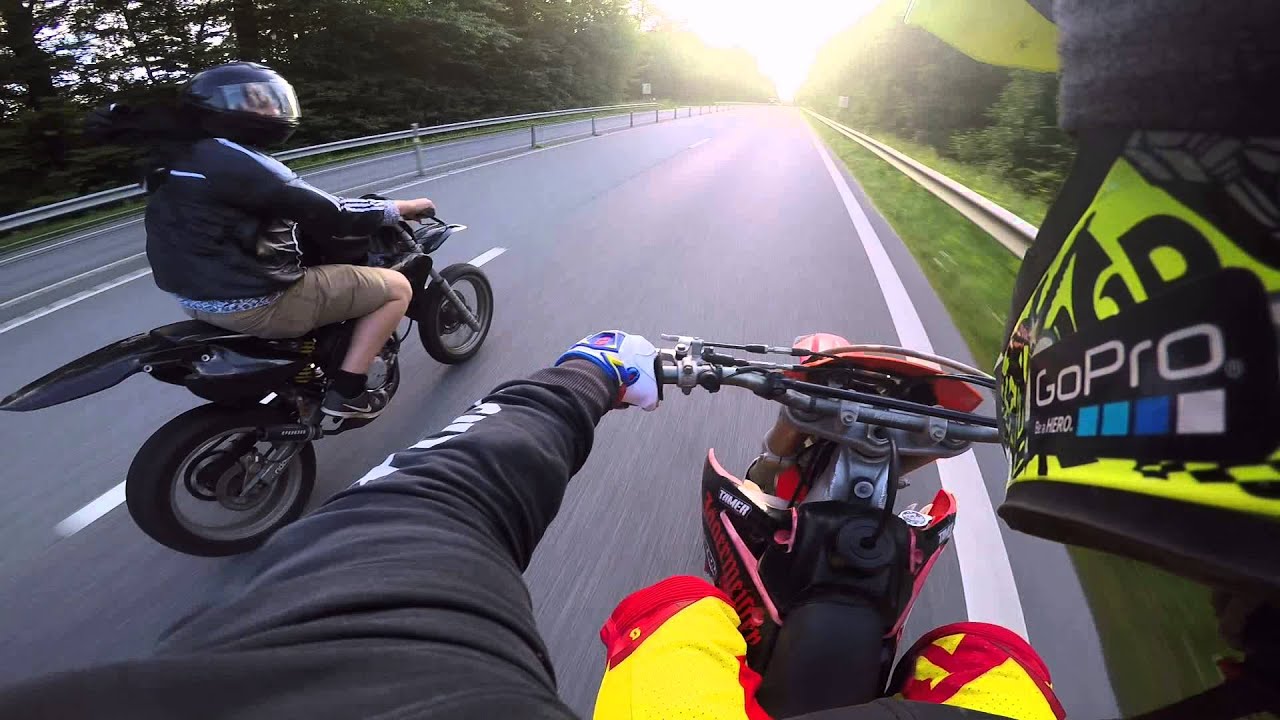 Honda CRF250R (stock) vs Motorhispania Ryz 50 (TUNED 80cc AM6) Eriksdal till Sjöbo