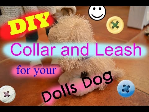 DIY: How To Make A Collar with Leash for your Dolls Dog