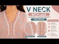 Perfect method cut work v neck design /neck design cutting and stitching