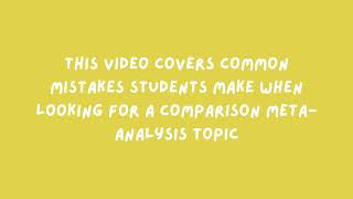 4 Meta-Analysis Topic Mistakes Every Medical Student Makes (And How to Fix Them) | Research Guide
