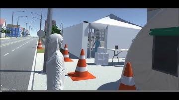 COVID 19 Hospital Test Training Model implemented in Oculus, Created using UNITY 3D.