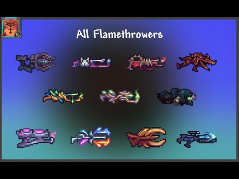 All Calamity Flamethrowers - Terraria Calamity Draedon Update