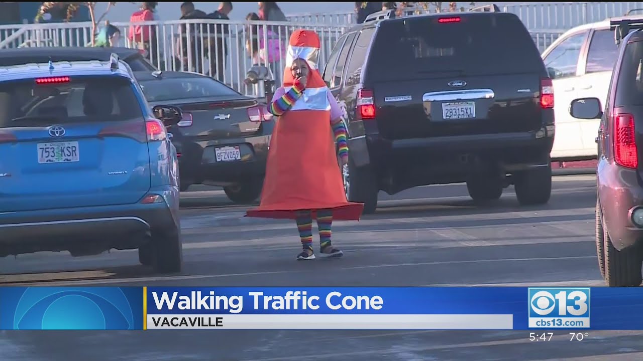 Vacaville Assistant Principal Dressing Up As Traffic Cone