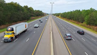 Highway Traffic Sounds for Sleep, Relaxing White Noise 10 Hours | Florida's Turnpike