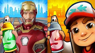 Subway Surfers Mumbai 2021 Tagbot Space Outfit vs Iron Man Subway Gameplay HD screenshot 5