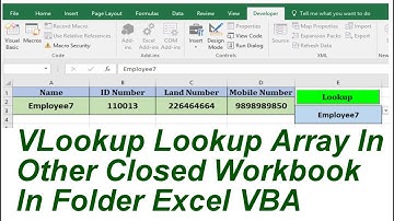VLookup Lookup TableArray In Closed Workbook InFolder Excel VBA
