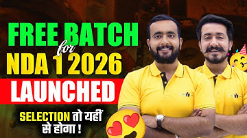 FREE NDA Batch Launch 🚨 0 Rupees! 2026 Aspirants MUST JOIN!