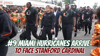#9 Miami Hurricanes Arrive at Hard Rock Stadium to Face Stanford