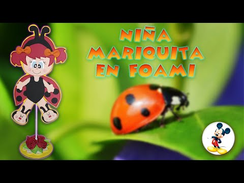 NIÑA MARIQUITA EN FOAMI O GOMA EVA – MOLDE GRATIS