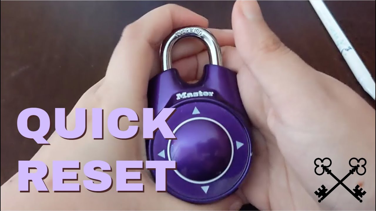 How to Reset a Directional Lock Combo Tutorial Lock Reset Series