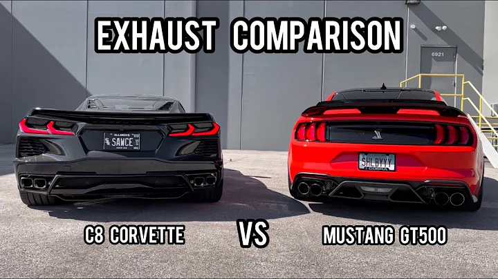 Mustang GT500 vs C8 Corvette - Exhaust Sound Comparison