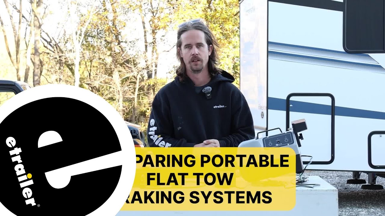 etrailer | Comparing Portable Flat Tow Braking Systems - Curt RVi and Blue Ox Patriot