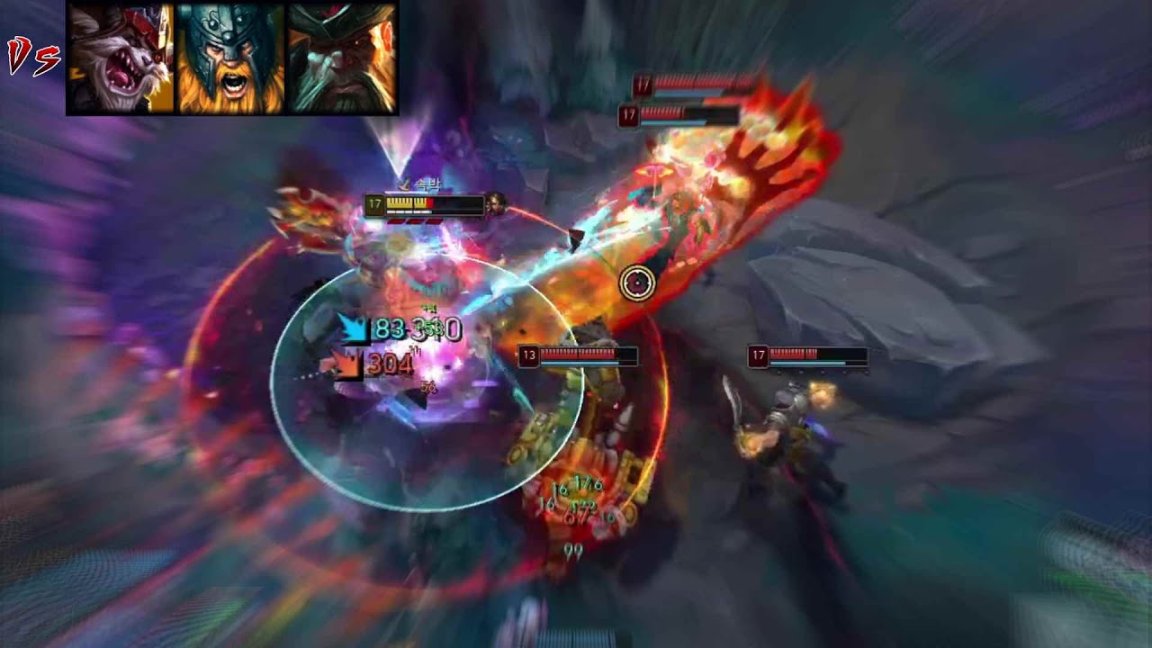 죽기를 각오하고 싸우는게 탑이다. (Vs 클레드, 올라프, 갱플랭크)