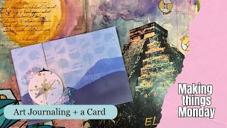 Art Journaling and making a Craft Roulette Card @BittyPenny