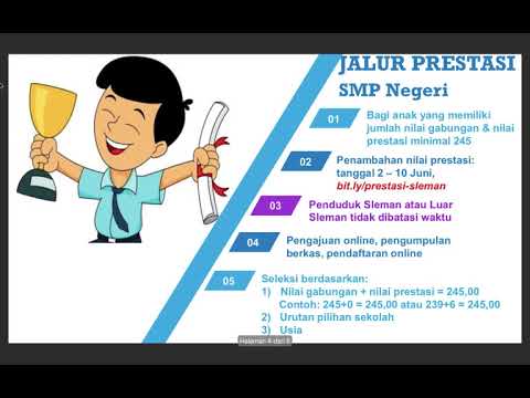 Tips dan Cara Pendaftaran Jalur Prestasi PPDB SMP 2021 Kabupaten Sleman