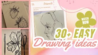 30+ Easy Aesthetic drawing ideas from printrest anyone can draw 🩷✨ #trendyy #diy  #artideas 