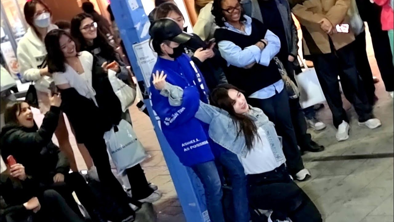 [STREET ARTIST] YU KAGAWA & HYOJIN. INTERACTIVE HONGDAE BUSKING (HUSH). 230324.