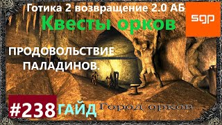 #238 ПРОДОВОЛЬСТВИЕ ПАЛАДИНОВ. Готика 2 возвращение 2.0 АБ. Все квесты, секреты, советы.