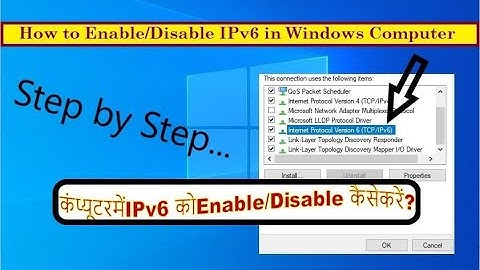 How to Enable Disable IPv6 in Windows Computer or  Server | IPV6