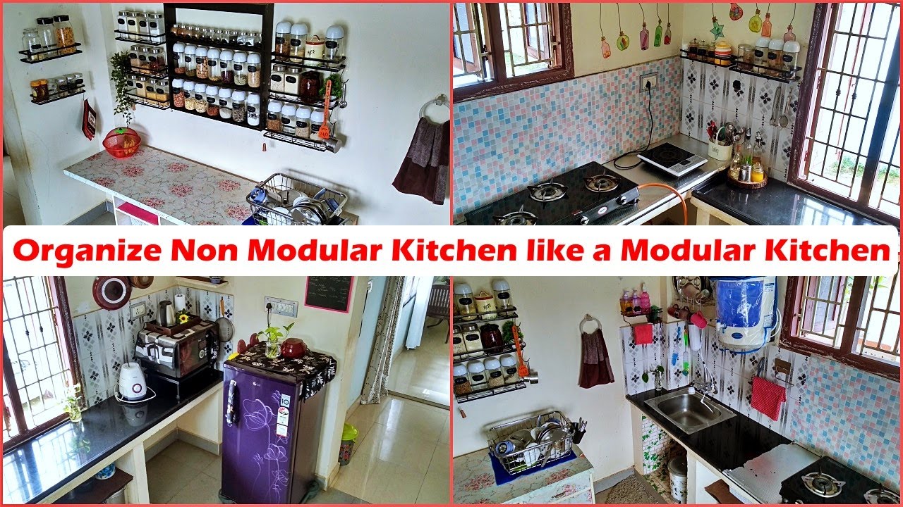 Organizing Non-Modular Kitchen like a Modular Kitchen | Space Saving ...