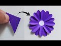 Paper flower making basic  simple paper flower craft  how to make paper flower step by step