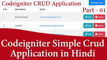 Codeigniter Simple CRUD Application in Hindi Part - 01 | Introduction | learn2smart