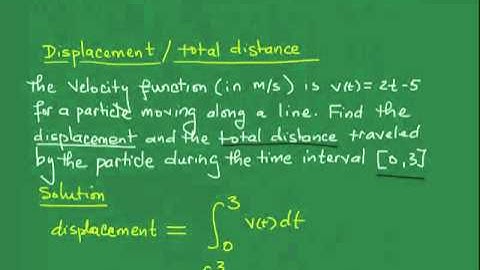 Displacement-distance traveled