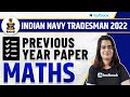 Indian Navy Tradesman Previous Year Question Paper - Maths | Solution By Gopika Ma