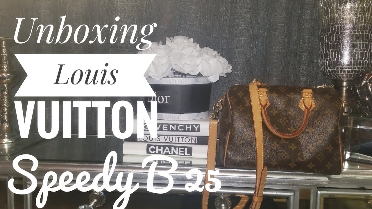 Unboxing Louis Vuitton Speedy B 25 from Tradesy - YouTube