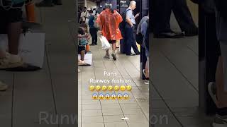 Runway fashion show under earth NYC subway week🤣❤️❤️❤️❤️🤣🤣🤣🤣😱😱 #dropsparis #parisfashion #par