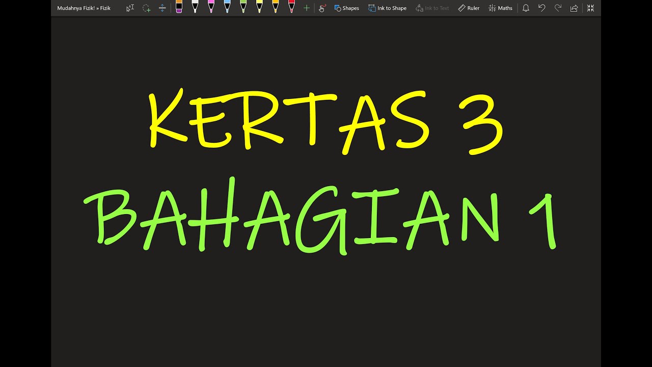 Fizik Tingkatan 4 Bab 2 KBSM: Kertas 3 Bahagian 1 - YouTube