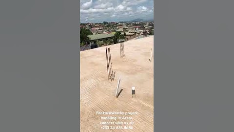 Building in Ghana| Rooftop concrete works updates #accra #ghanarealestate #subscribe #ghana