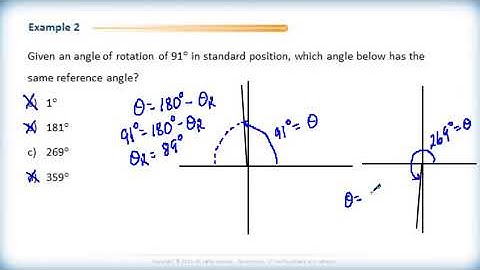 Math 2200 - Ch.2 Sec. 2.1 Angles in Standard Position 1abc - Review Questions