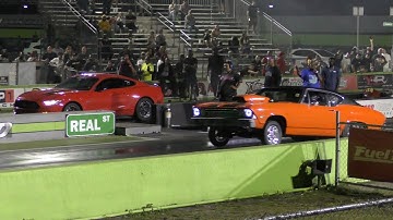 Chevy Chevelle vs Ford Mustang - Old vs New Drag Races