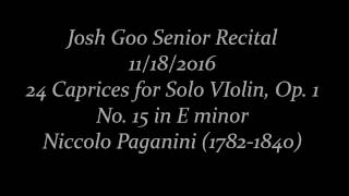 24 Caprices, No. 15 in E Minor--Niccolo Paganini