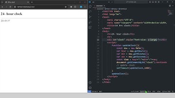 Create a 24-Hour Clock with JavaScript Date Object | Web Dev Project (Tamil)