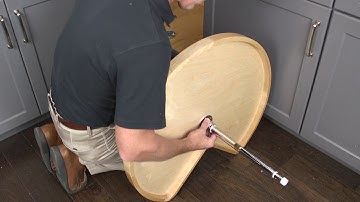 Hardware Resources Kidney Wood Lazy Susan Installation