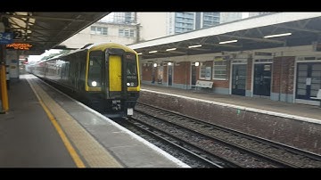 Here is the class 159 And the class 158 in Woking at top speed Sunday 18 June 2023