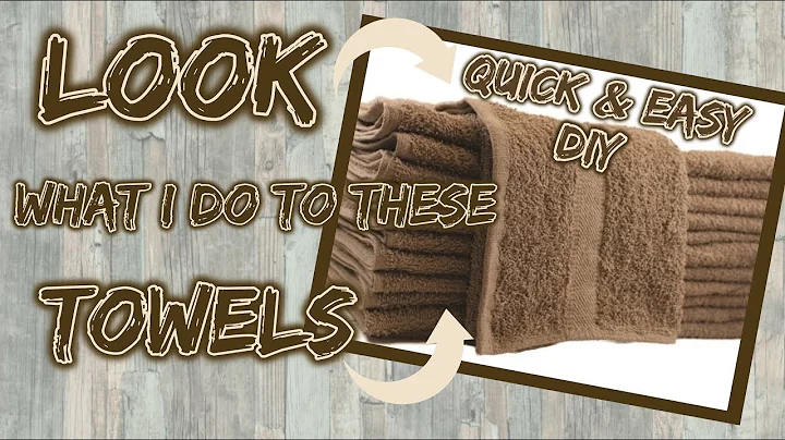Creative DIY with Towels: Amazing Transformations Under $5