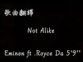 【歌曲翻譯】Eminem - Not Alike ft. Royce Da 5