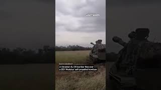 A Ukrainian Su-24 Bomber Flies Over A 253 'Akatsiya' Self-Propelled Howitzer #Warinukraine #Shorts