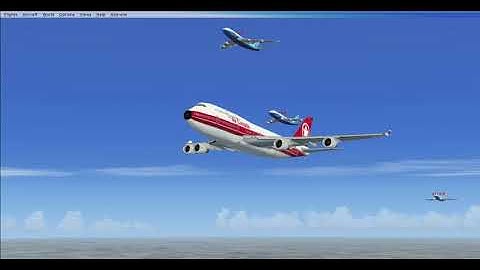 FSX using JoinFS to fly multiplayer including formation flying