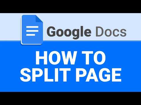 How To Split Page in Half in Google Docs   Create Two Columns   Google Docs Tutorial