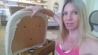 How to upholster a seat cushion for beginners from decorsauce.com How to update a dining chair from start to finish with upholstery for beginners.