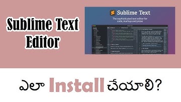 Sublime Text Editor ఎలా Install చేయాలి? How To Install Sublime Text Editor In Telugu | W3 Fizz