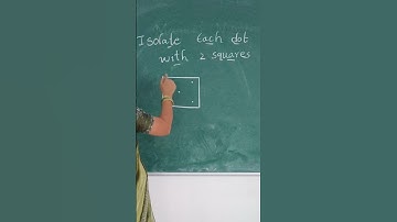 Isolate each dot with 2squares #square #2d#maths#logicalstation   #logical#shortsviral #shorts#viral