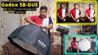 Godox SB-GUE 80 cm / 32' REVIEW | Best octagonal soft box with bowens mount | Detail setup guide